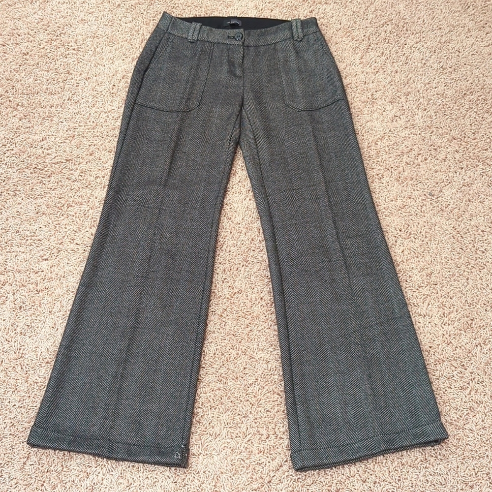 Black + Cream Herringbone Trouser Dress Pants (size 2)